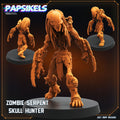 Skull Hunters | Zombie Serpent Skull Hunter | Papsikels, Resin Miniature - Tabletop - Fantasy Miniature - 32mm
