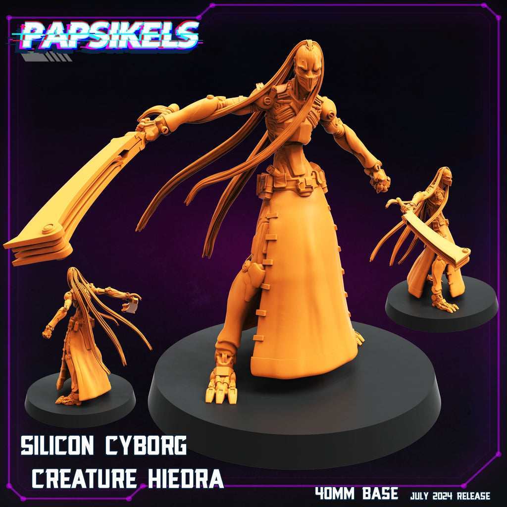 Cyberpunk, Silicon Cyborg Creature Leader - Hiedra - Blame Anime, Papsikels, 32mm or 75mm Mini