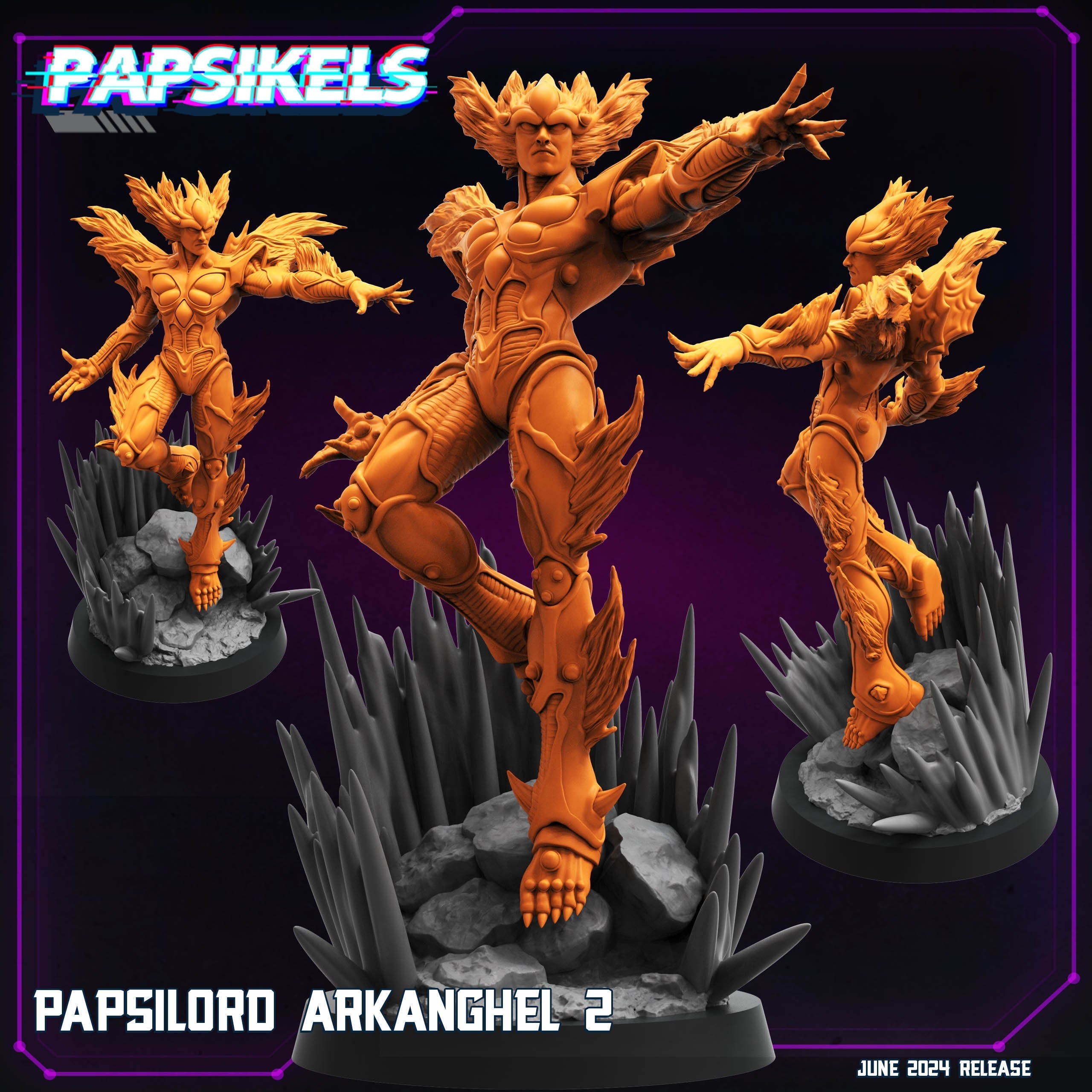 Cyberpunk, Papsilord Arkanghels - Guyver Anime, Papsikels, 32mm or 75mm Mini