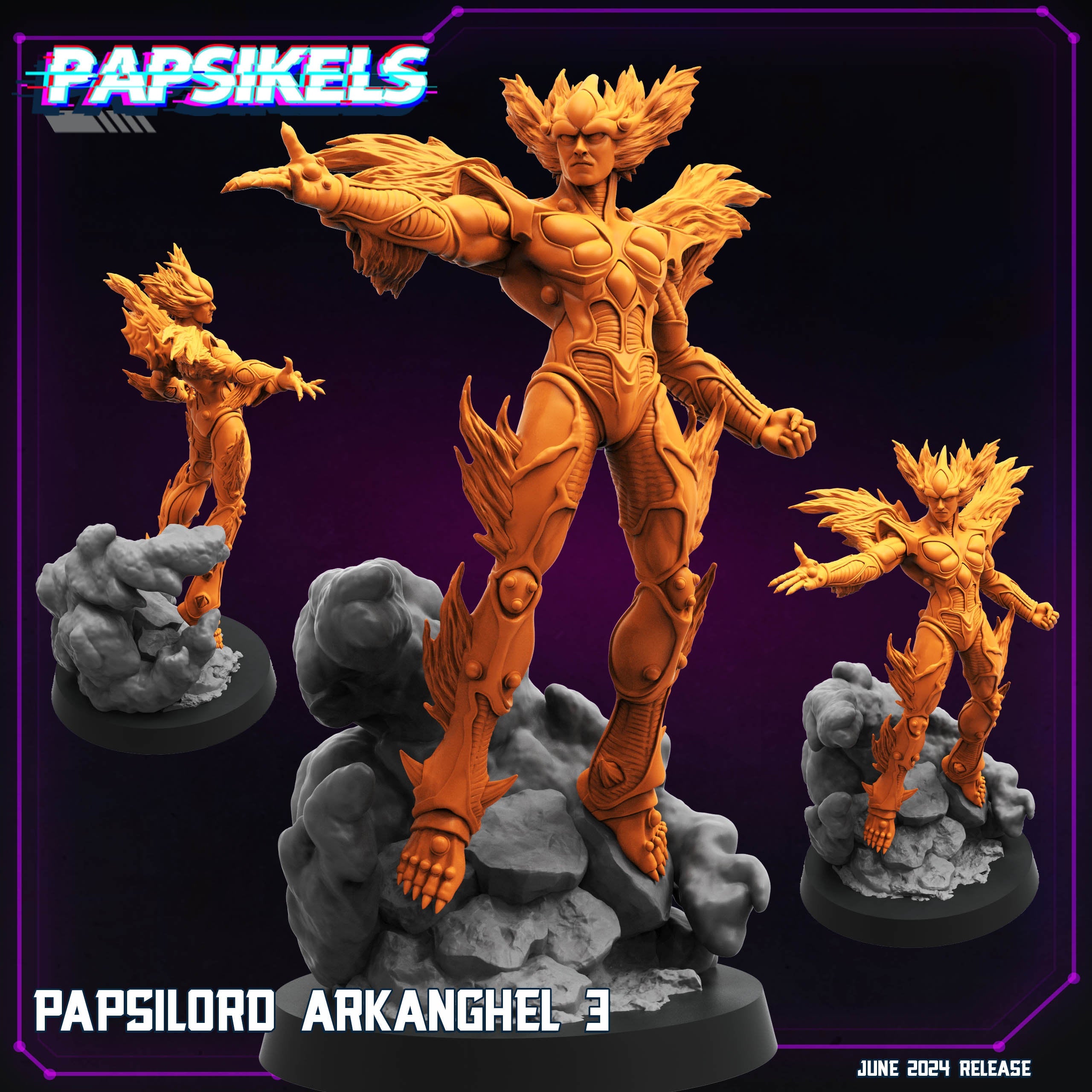 Cyberpunk, Papsilord Arkanghels - Guyver Anime, Papsikels, 32mm or 75mm Mini