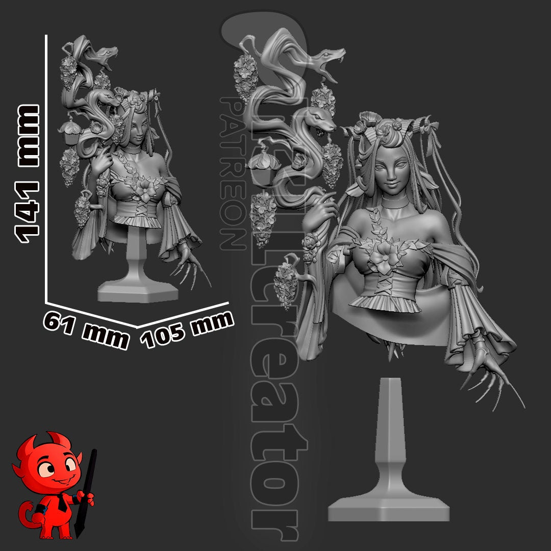 Fearne from Critical Role - Bell's Hells (fan art) | Miniature scale 1:15 | h3LL Creator | DIY Model Kit
