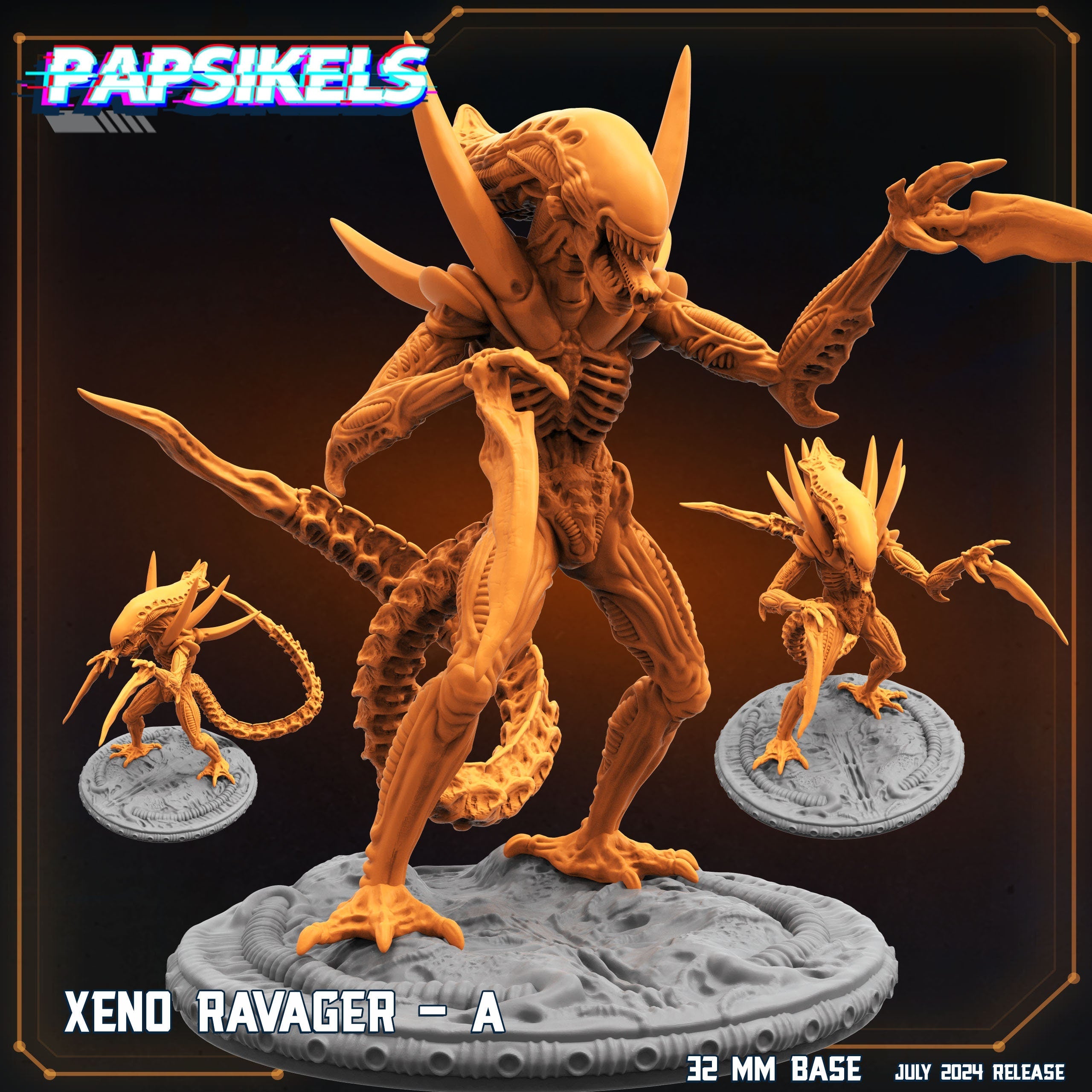 Xeno Ravagers- Aliens, Papsikels, 32mm Mini