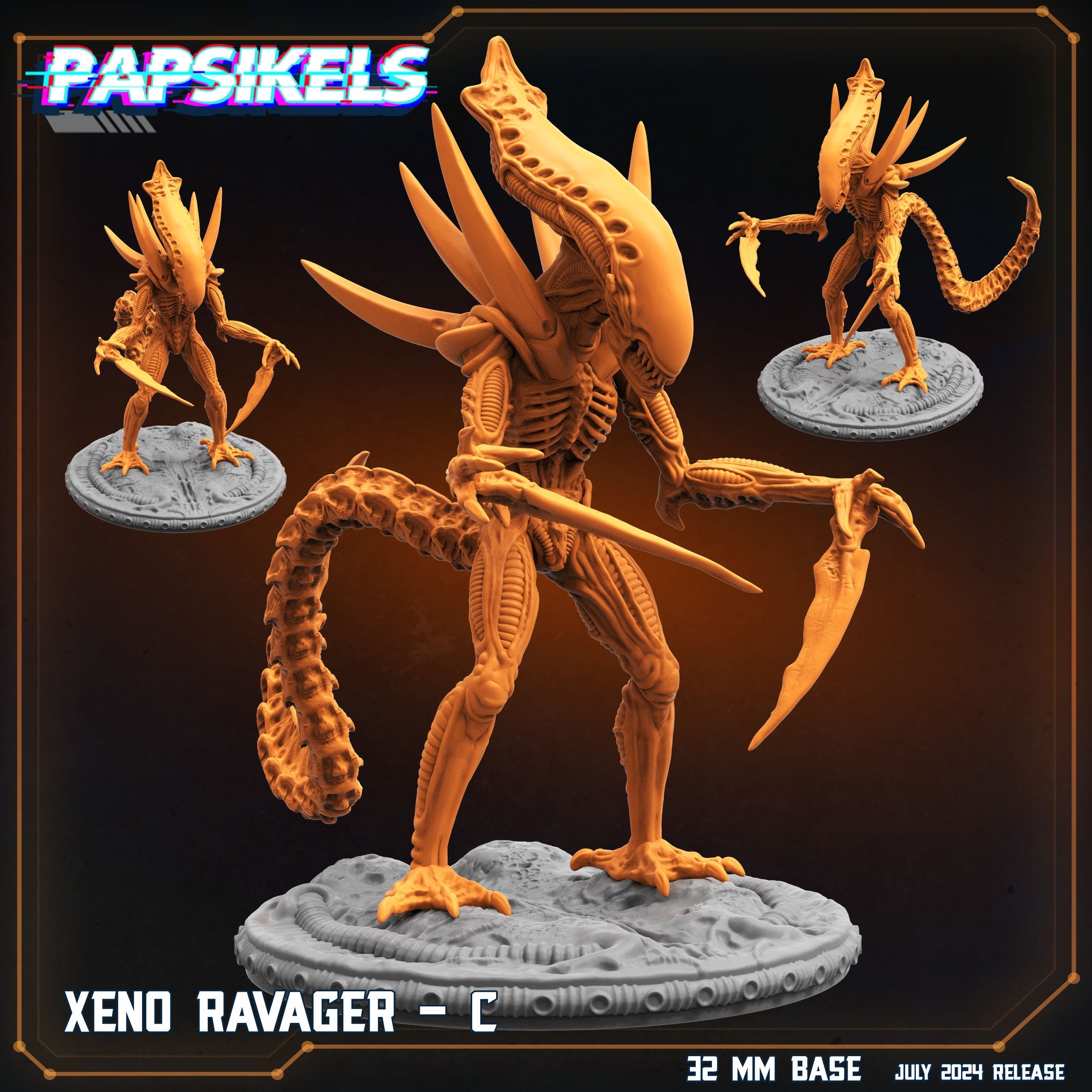 Xeno Ravagers- Aliens, Papsikels, 32mm Mini