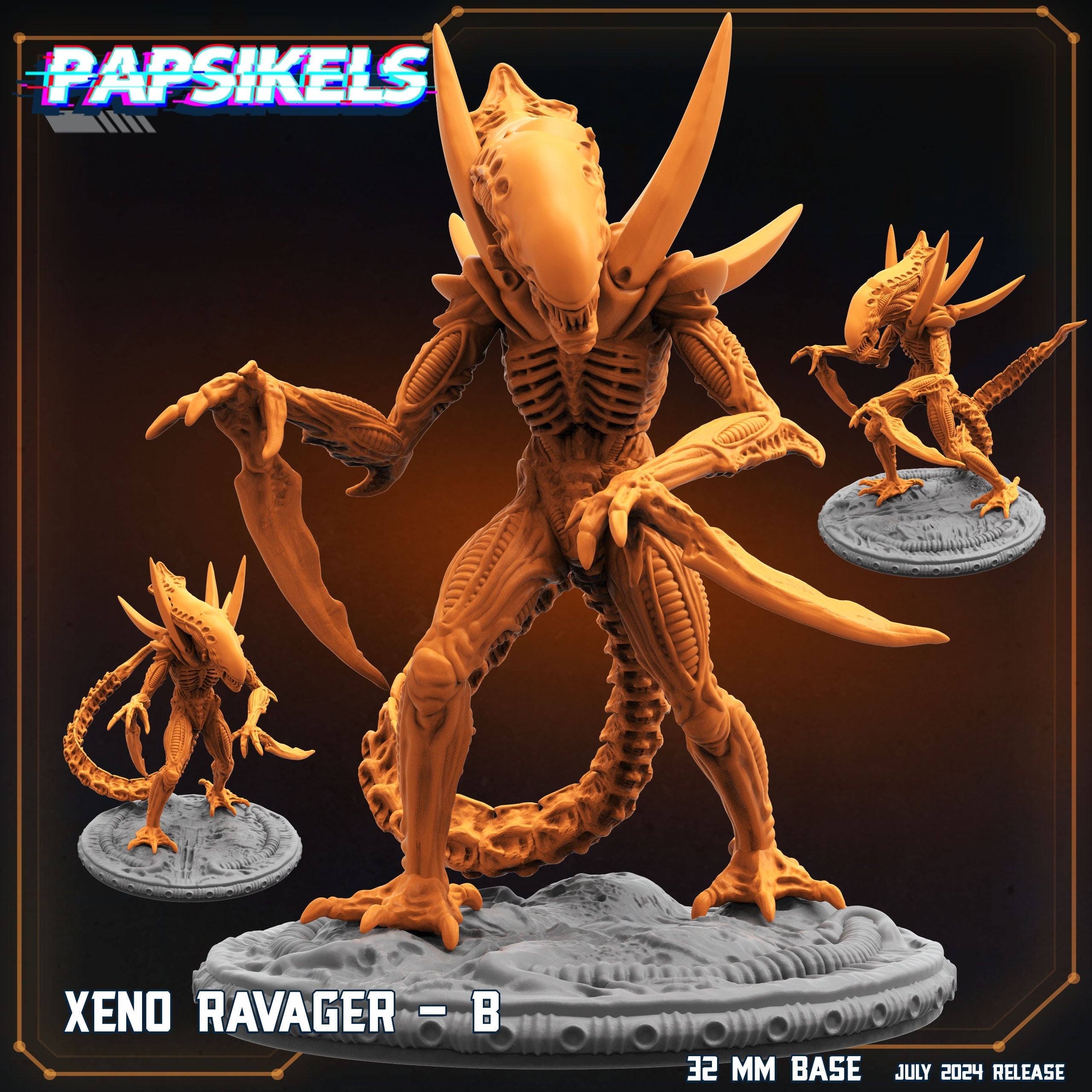 Xeno Ravagers- Aliens, Papsikels, 32mm Mini