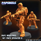Aliens Vs Humans Resurgence, Papz Industries WY PMCS Operators Set 1, Papsikels, 32mm Mini