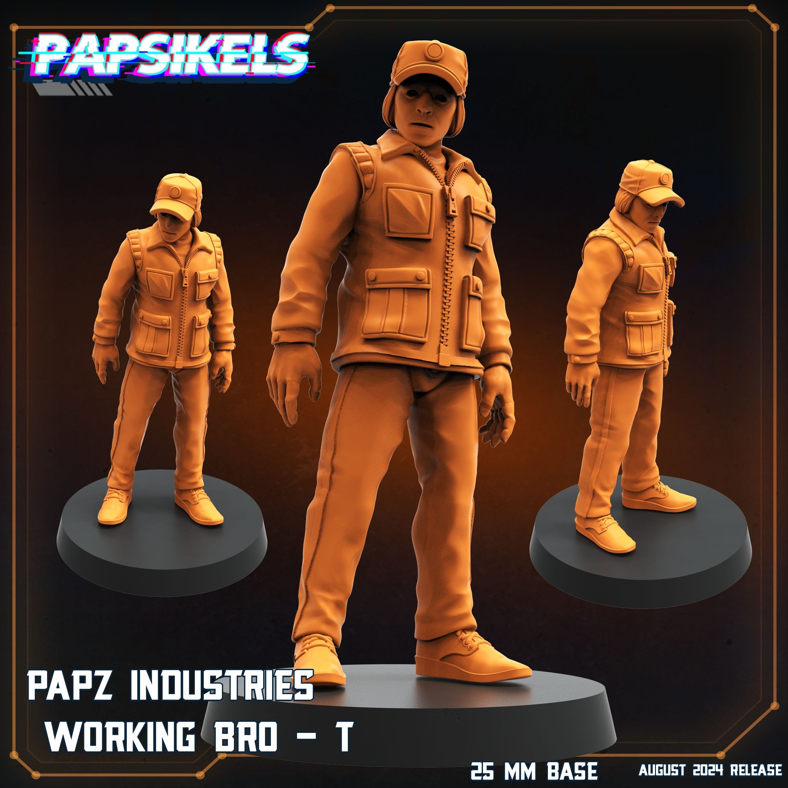 Aliens Vs Humans, Working Bros Set 3 / Working Joes , Papsikels, 32mm Mini