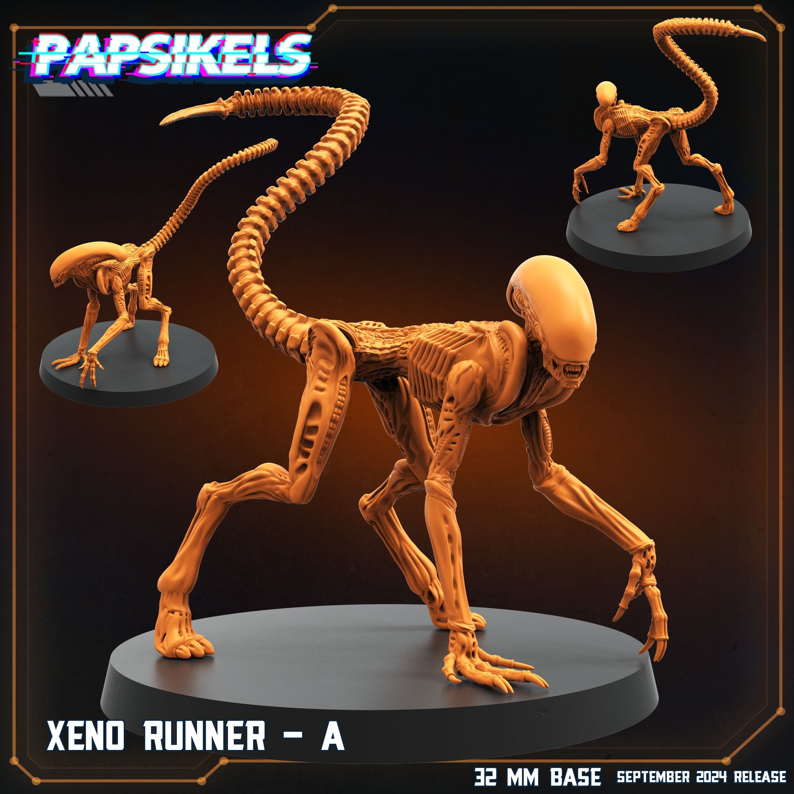 Aliens Vs Humans Remus, Alien Xenomorph Xeno Runners - Papsikels, 32mm Mini