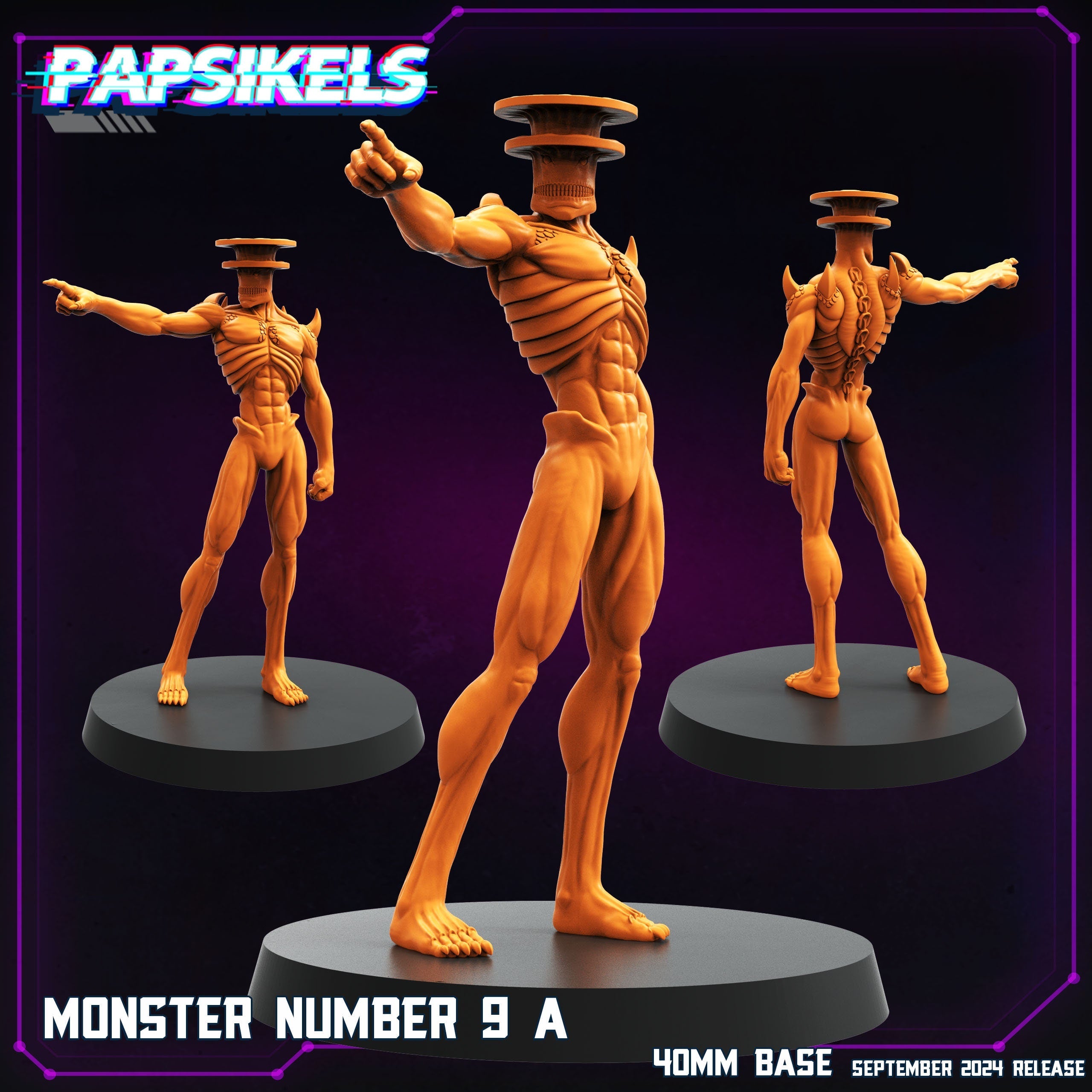 Cyberpunk, Monster Number 9, Papsikels, 32mm Mini