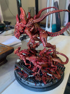 Aliens Vs Humans Liberated Gigerian Royal King with Guardians, Papsikels, Resin Miniature