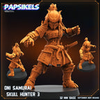 Skull Hunters - Oni Samurai Skull Hunters, Papsikels, Resin - Tabletop miniature - 32mm