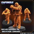 Aliens Vs Humans Remus | Wayland Hanabishi Dogcatcher Commandos WY | Papsikels, 32mm Mini