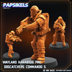Aliens Vs Humans Remus | Wayland Hanabishi Dogcatcher Commandos WY | Papsikels, 32mm Mini