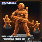 Aliens vs Humans - Union of Progressive Peoples - UPP - Union Armed Forces Progressive Peoples SOF Set 3  | Papsikels, Resin Miniature 32mm