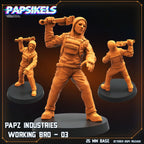 Aliens Vs Humans, Working Bros Set 4 / Working Joes , Papsikels, 32mm Mini