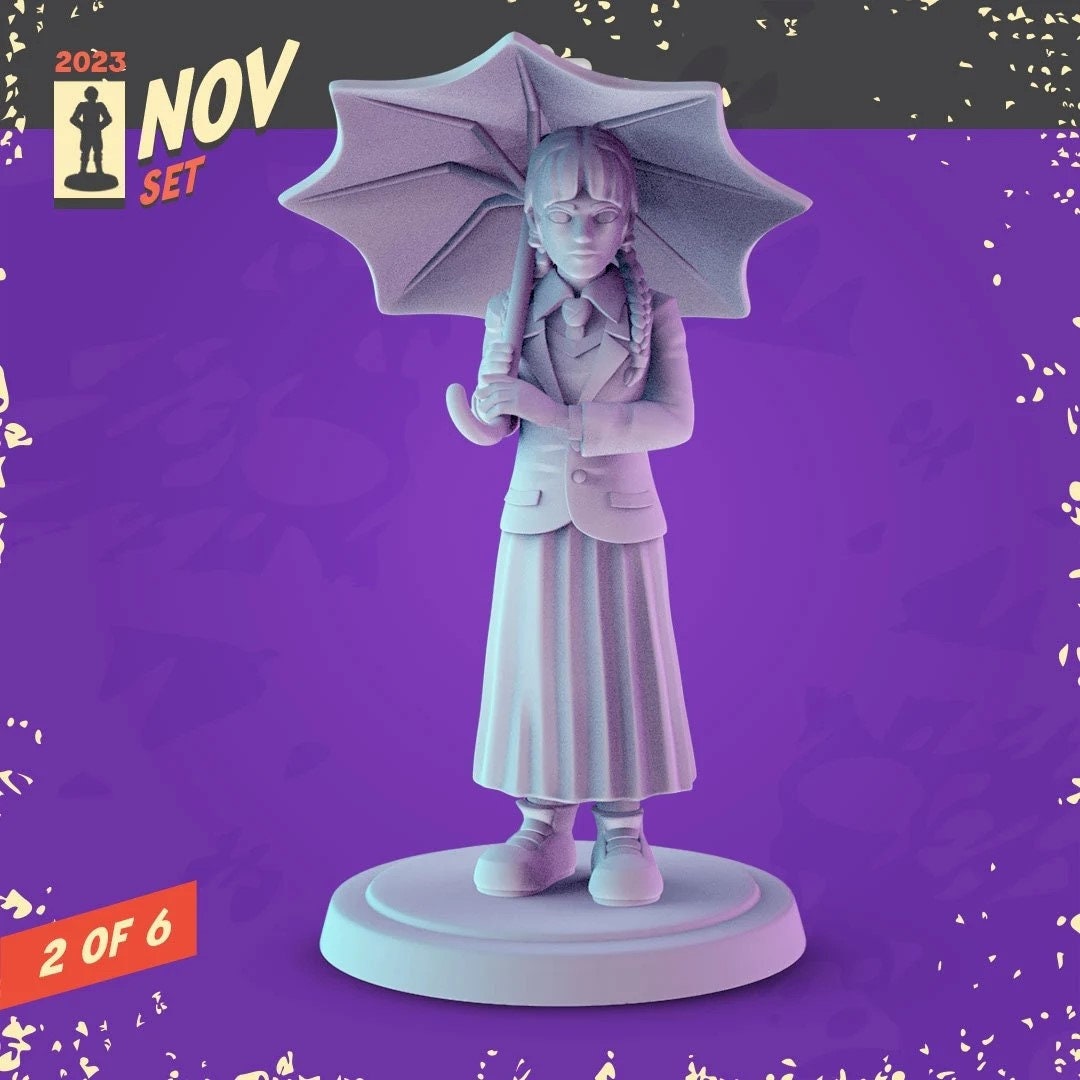 Netflix TV Series Characters | 30 - Witcher, Wednesday, Squid Game | 32mm Scale | Pop Minis | Pop Chibis | Resin Miniatures