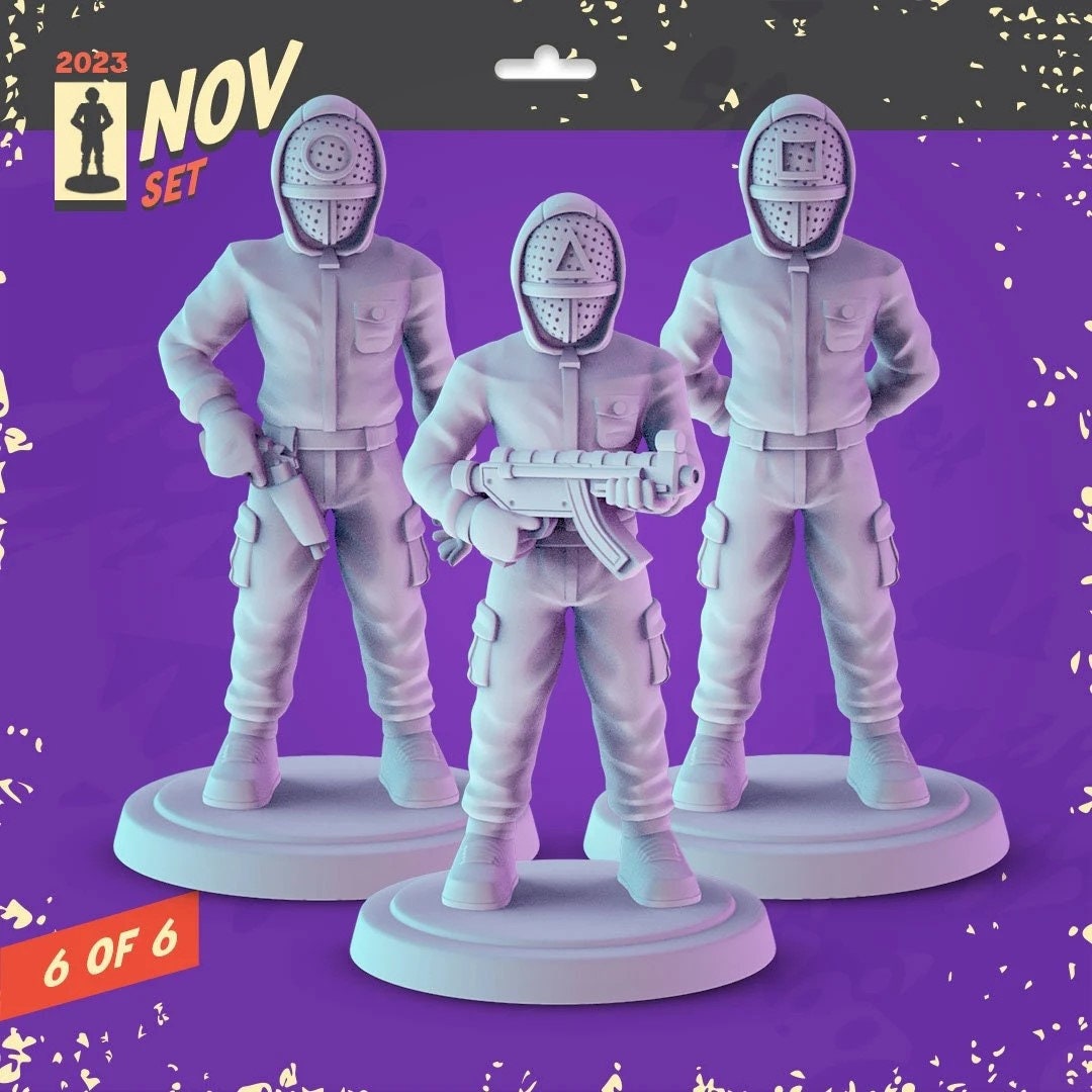 Netflix TV Series Characters | 30 - Witcher, Wednesday, Squid Game | 32mm Scale | Pop Minis | Pop Chibis | Resin Miniatures