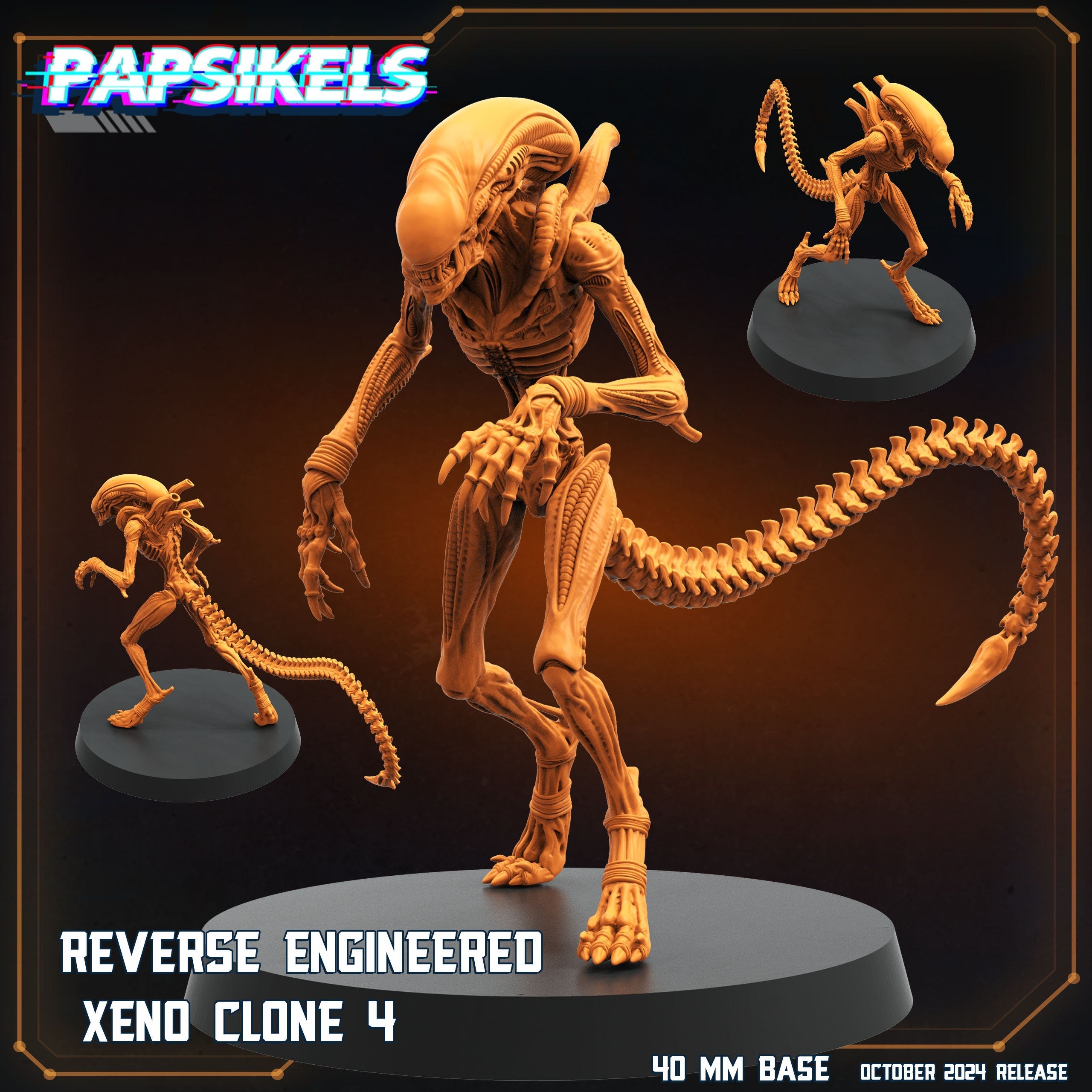 Alien vs Human Scavenger Romulus: 32mm Reverse-Engineered Xeno Clone Miniature Miniatures for RPG & Tabletop Games