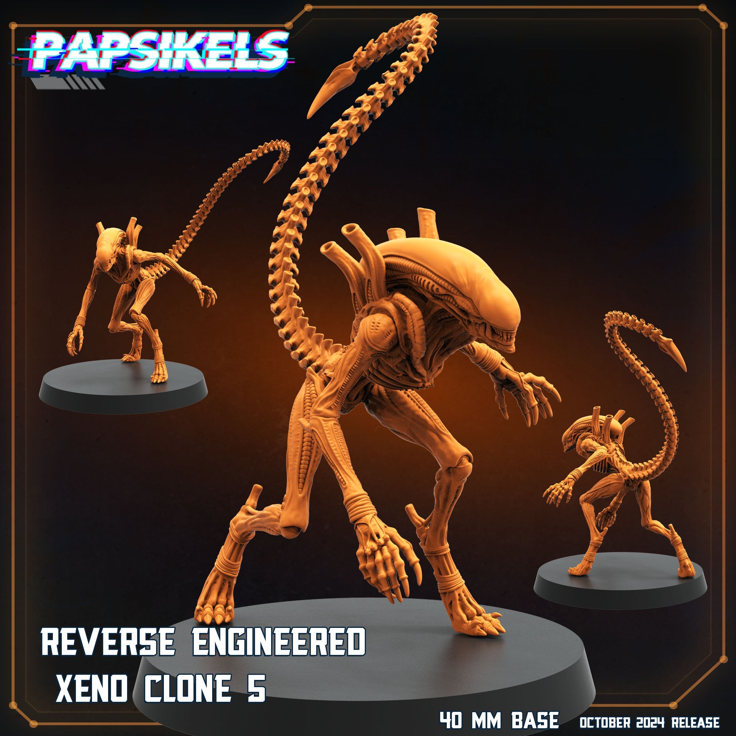 Alien vs Human Scavenger Romulus: 32mm Reverse-Engineered Xeno Clone Miniature Miniatures for RPG & Tabletop Games