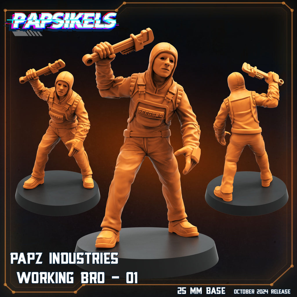 Aliens Vs Humans, Working Bros Set 4 / Working Joes , Papsikels, 32mm Mini