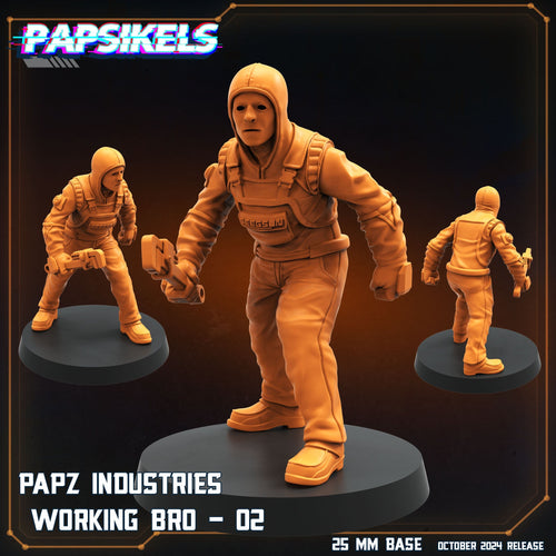 Aliens Vs Humans, Working Bros Set 4 / Working Joes , Papsikels, 32mm Mini