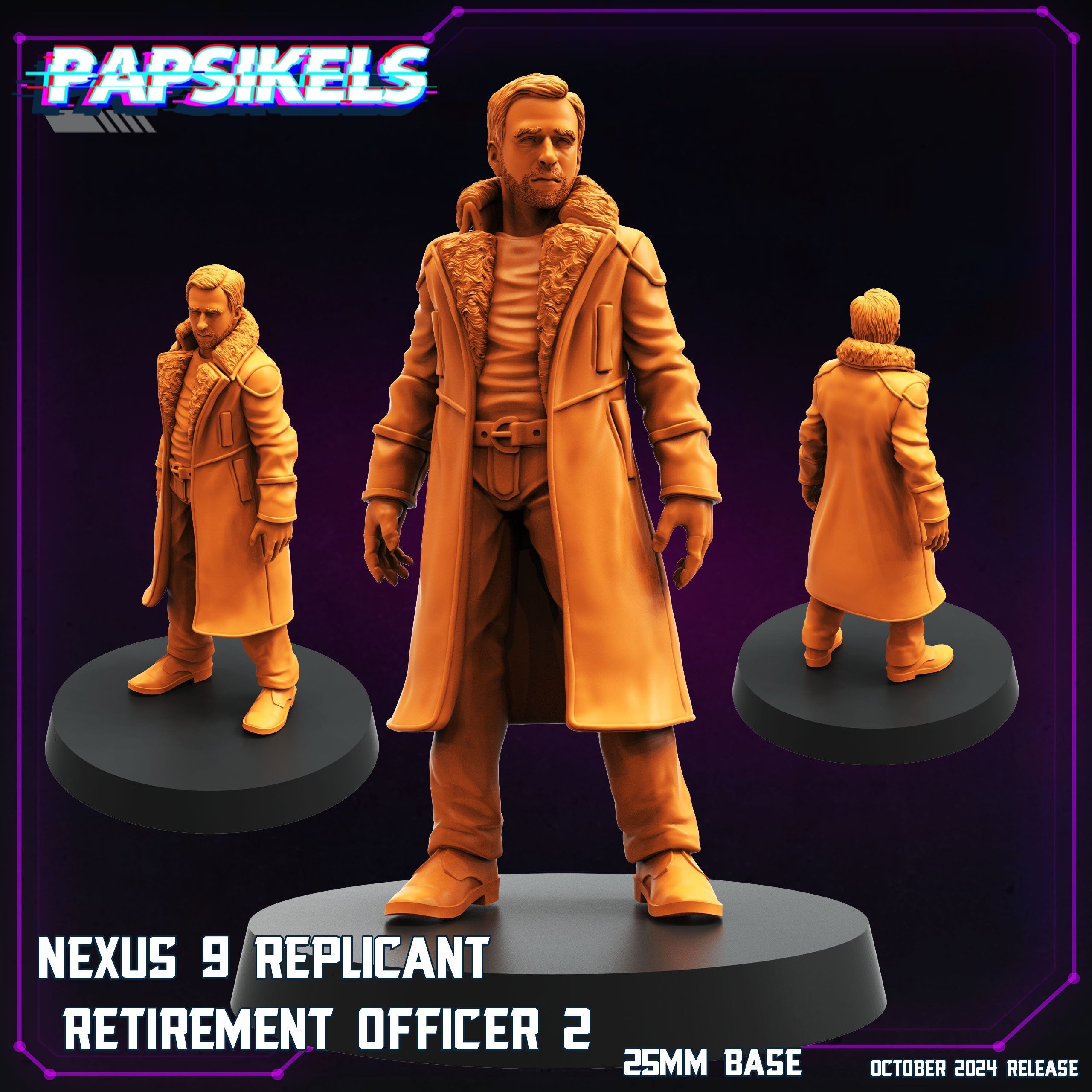 Cyberpunk, Blade Runner Nexus 9 Replicant Retire Officers , Papsikels, 32mm Mini