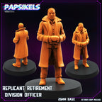 Cyberpunk, Blade Runner, Replicant Retirement Division Officer, Papsikels, 32mm Mini