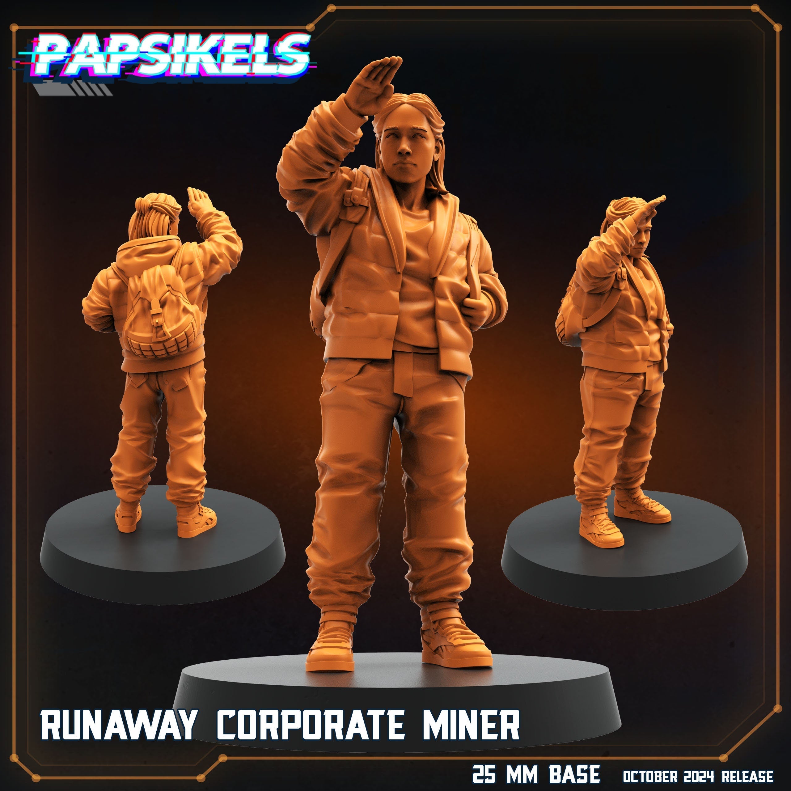 Aliens Vs Humans Scavenger Romulus, Runaway Corporate Miner , Papsikels, 32mm Mini