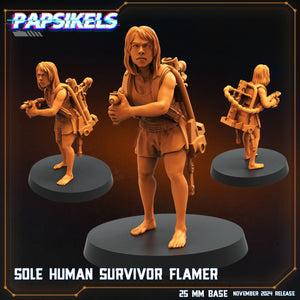 Aliens Vs Humans Execration Romulus, Sole Human Survivor Flamer, Papsikels, 32mm Mini