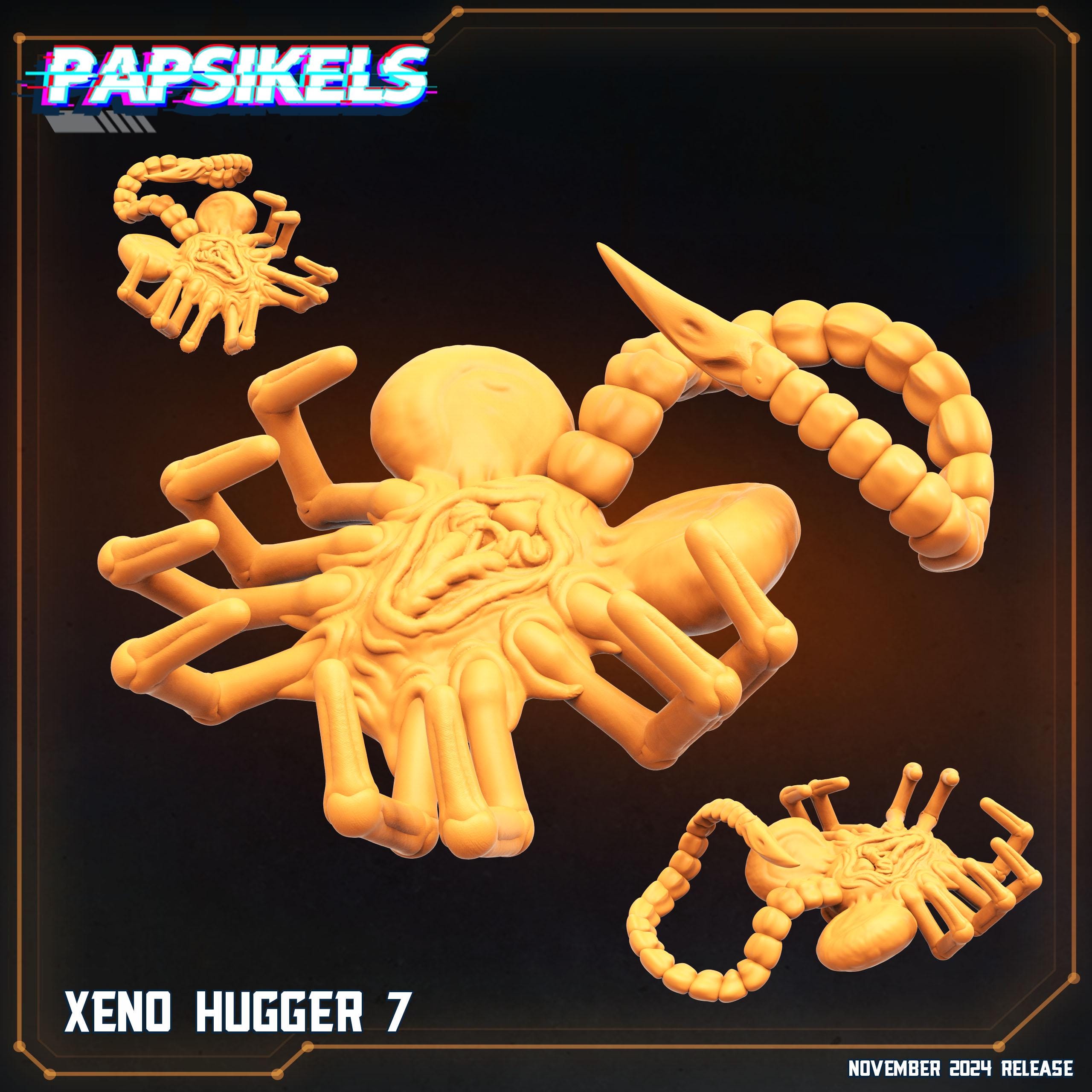 Aliens Vs Humans Execration Romulus, Xeno Huggers Set 1 - 8 model set, Papsikels, 32mm Mini