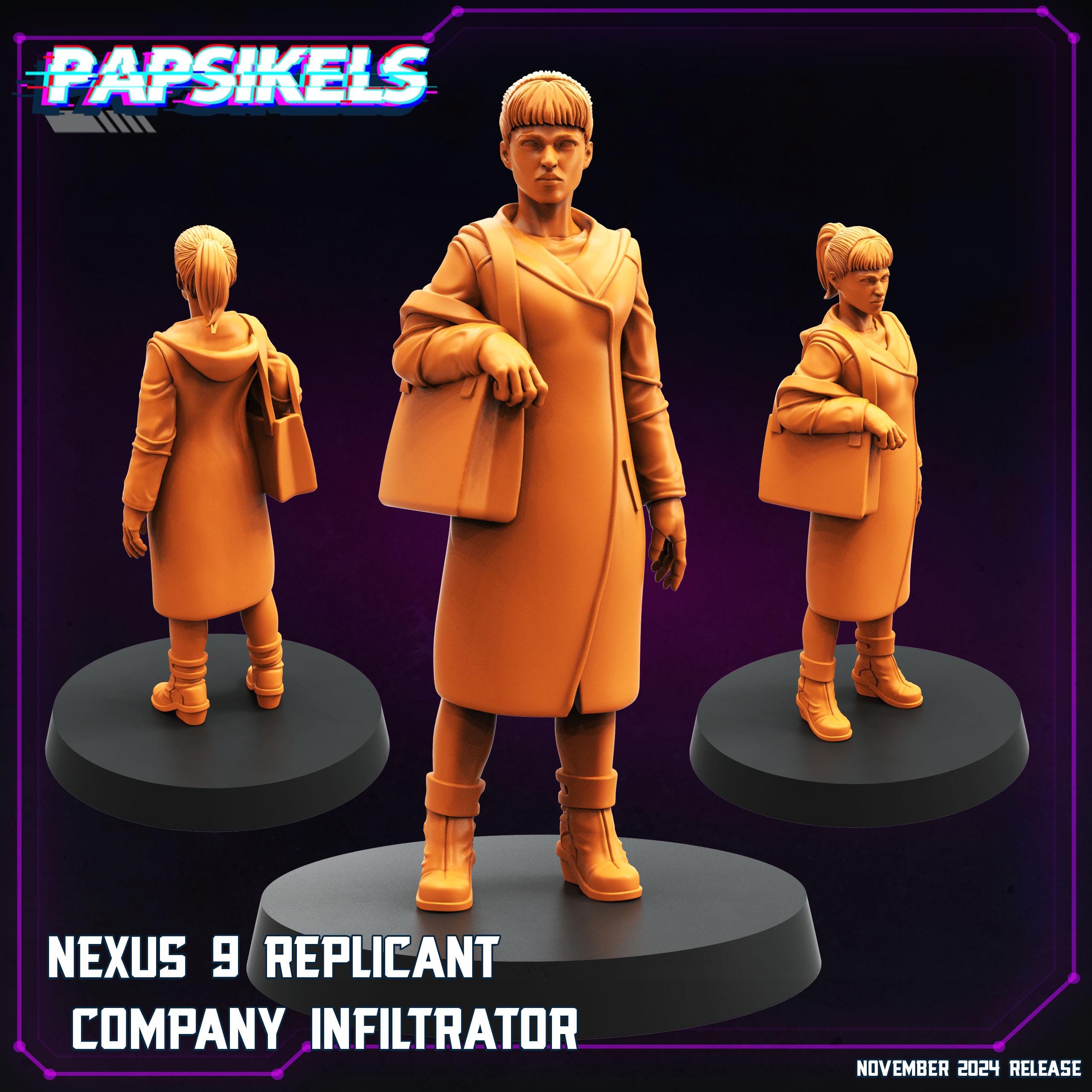 Cyberpunk, Blade Runner Nexus 9 Replicant Company, Papsikels, 32mm Mini