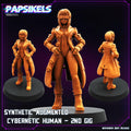 Cyberpunk, Synthetic Augmented Cybernetic Humans, Cyberpunk, Papsikels, 32mm or 75mm Mini