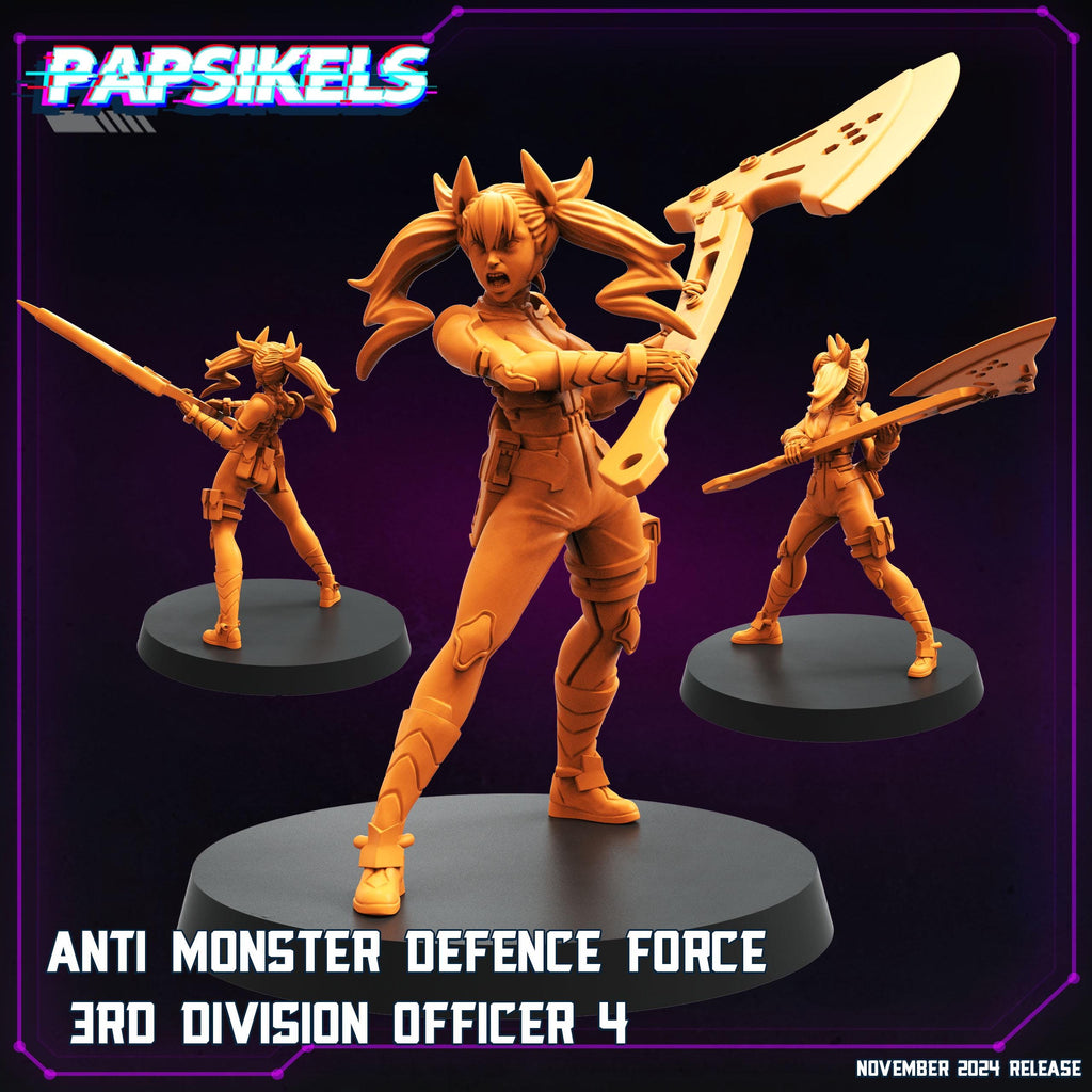 Cyberpunk, Anti Monster Defence Force, Papsikels, 32mm Mini