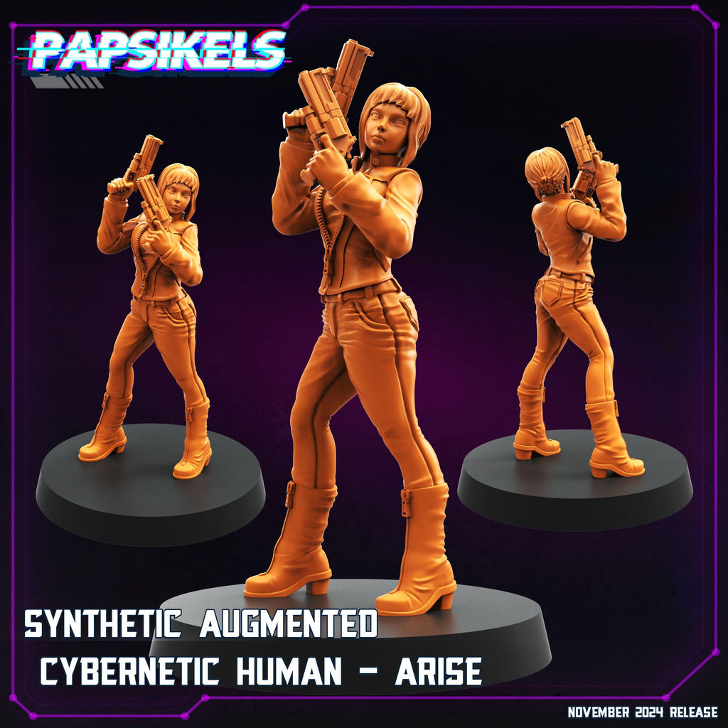 Cyberpunk, Synthetic Augmented Cybernetic Humans, Cyberpunk, Papsikels, 32mm or 75mm Mini