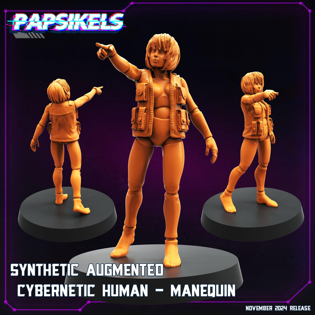 Cyberpunk, Synthetic Augmented Cybernetic Humans, Cyberpunk, Papsikels, 32mm or 75mm Mini