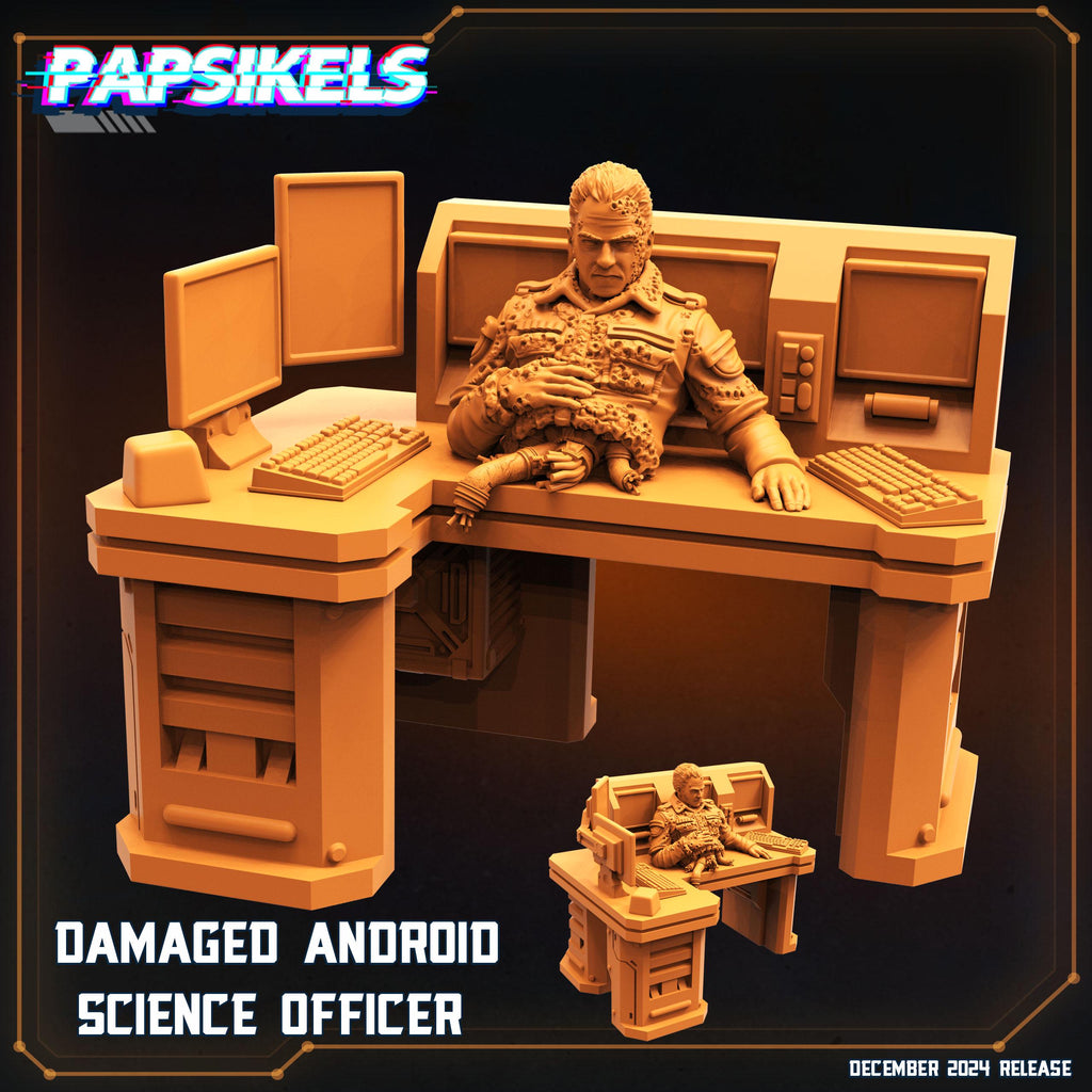 Aliens Vs Humans - Space Dead - Romulus - Damaged Android Science Officer - Rook Ash, Papsikels, 32mm Mini