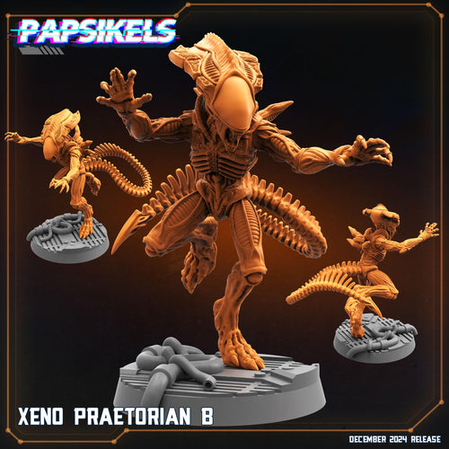 Aliens Vs Humans - Space Dead - Xeno Praetorians - Set 1, Papsikels, 32mm Mini