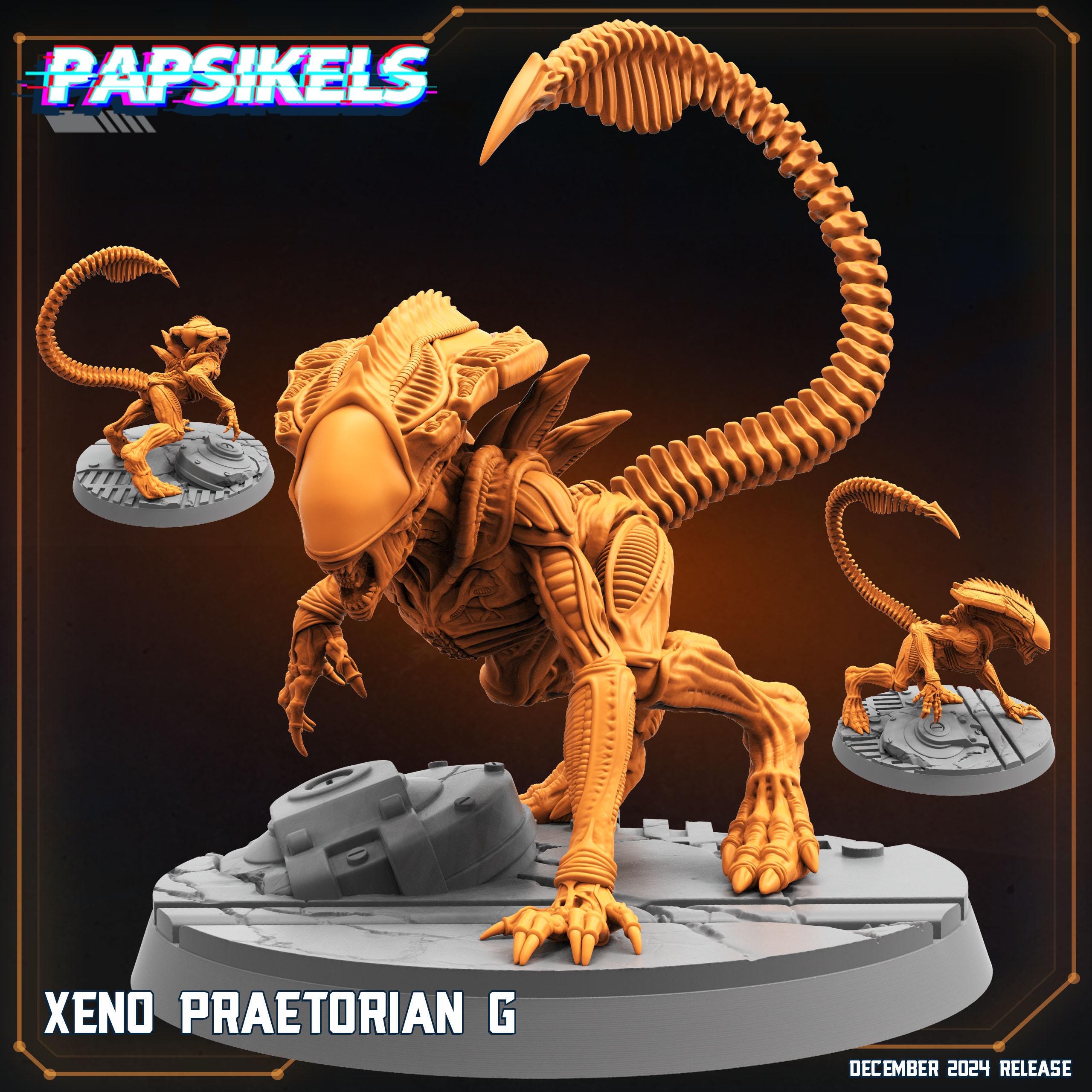Aliens Vs Humans - Space Dead - Xeno Praetorians - Set 1, Papsikels, 32mm Mini