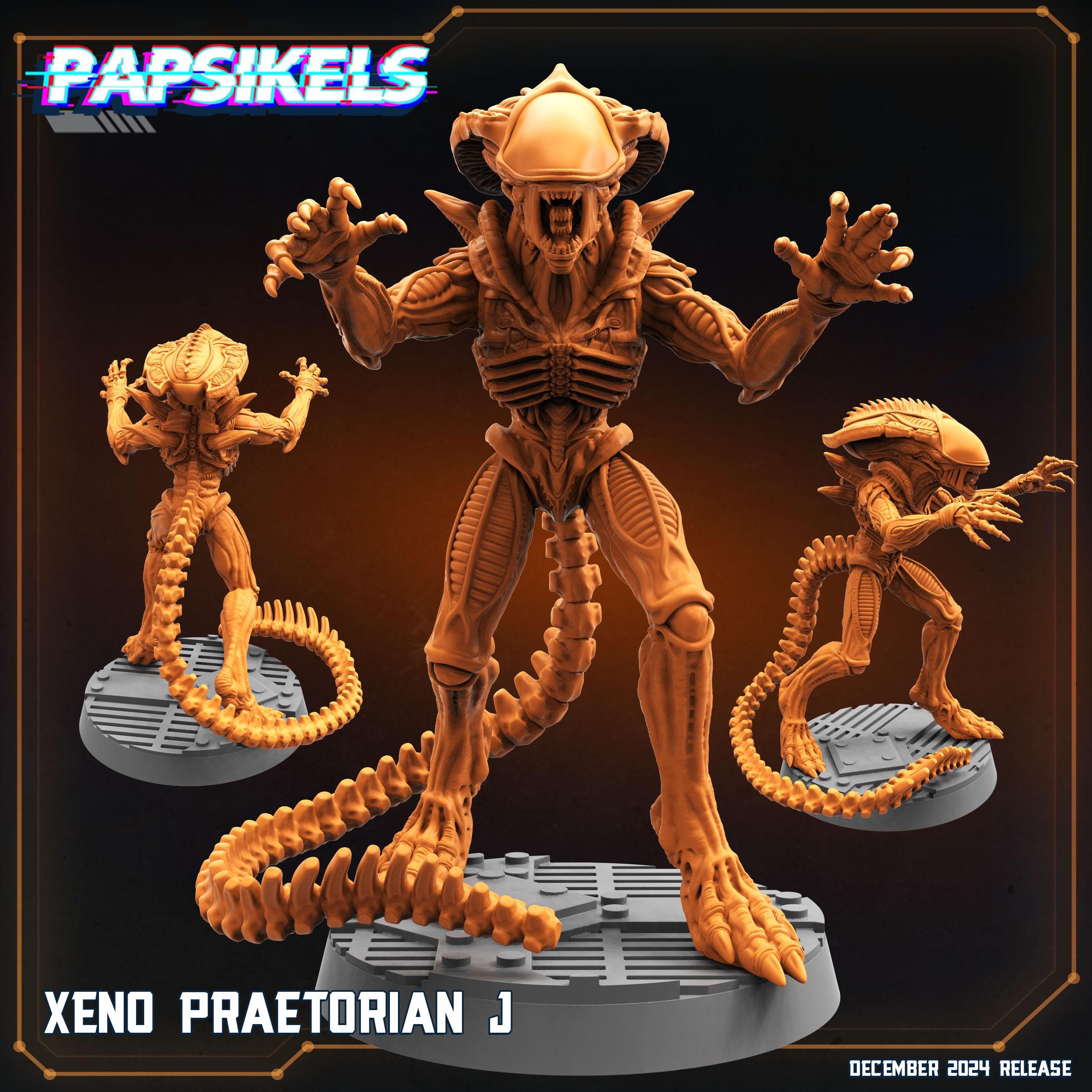 Aliens Vs Humans - Space Dead - Xeno Praetorians - Set 2, Papsikels, 32mm Mini