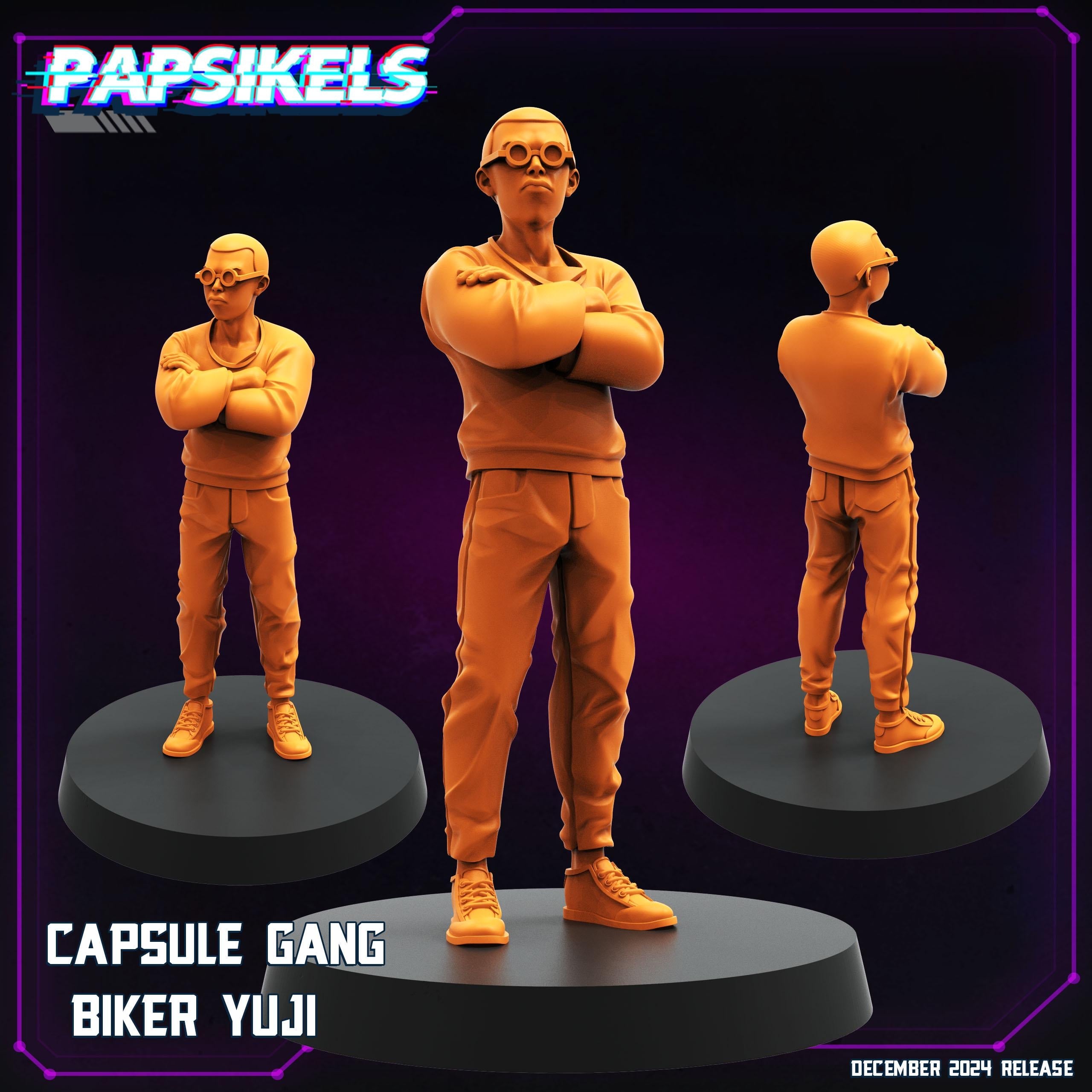 Cyberpunk, Capsule Gang Bikers, Papsikels, 32mm Mini