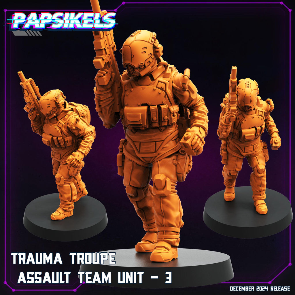 Cyberpunk, Trauma Troupe Assault Team Units, Papsikels, 32mm Mini