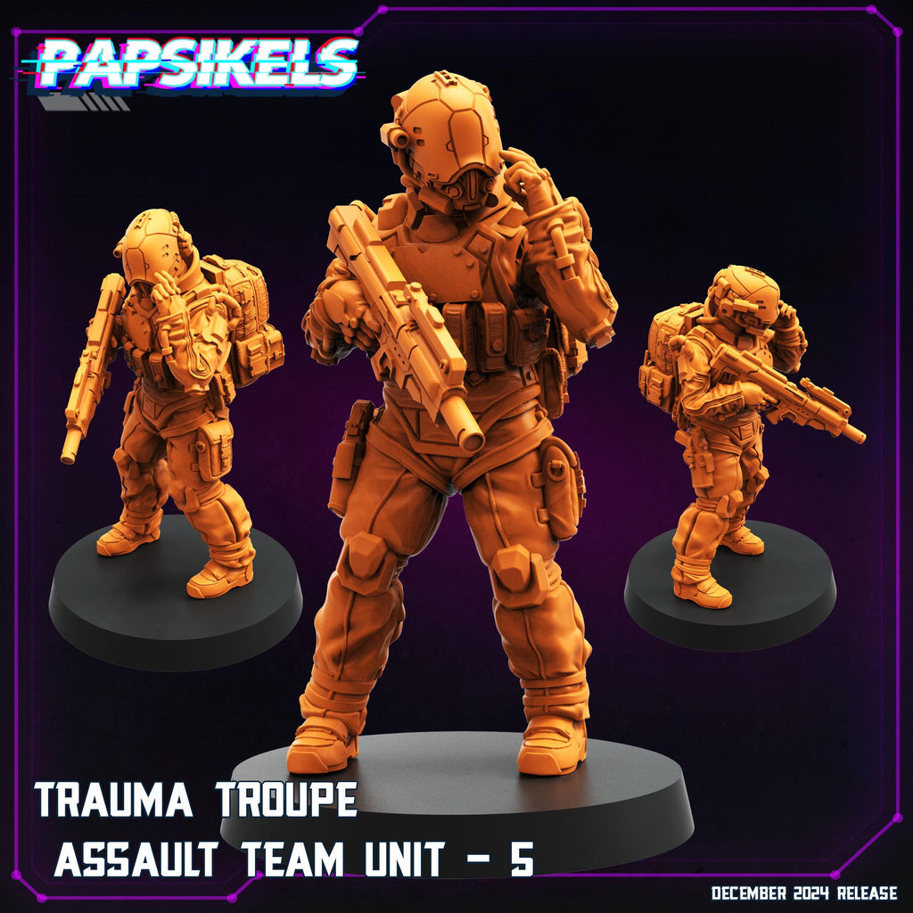 Cyberpunk, Trauma Troupe Assault Team Units, Papsikels, 32mm Mini