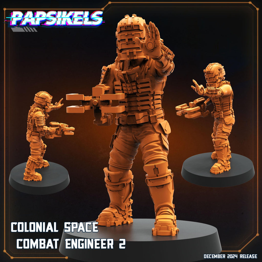 Aliens Vs Humans - Space Dead - Colonial Space Combat Engineer Set 1 - Isaac Dead Space, Papsikels, 32mm Mini