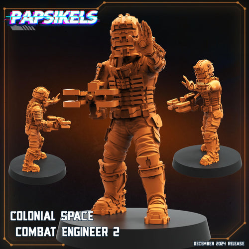 Aliens Vs Humans - Space Dead - Colonial Space Combat Engineer Set 1 - Isaac Dead Space, Papsikels, 32mm Mini