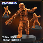 Aliens Vs Humans - Space Dead - Colonial Space Combat Engineer Set 1 - Isaac Dead Space, Papsikels, 32mm Mini
