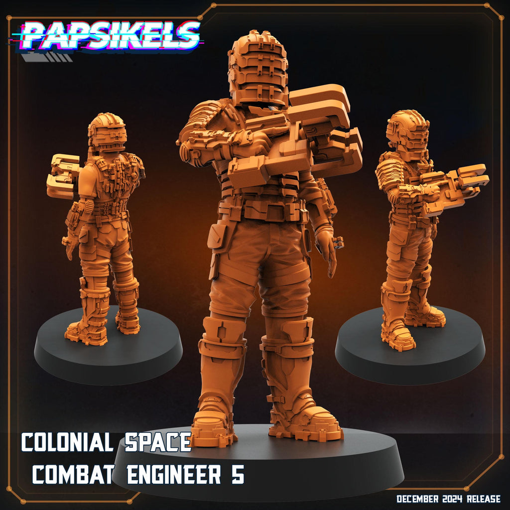 Aliens Vs Humans - Space Dead - Colonial Space Combat Engineer Set 1 - Isaac Dead Space, Papsikels, 32mm Mini