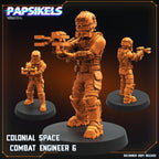 Aliens Vs Humans - Space Dead - Colonial Space Combat Engineer Set 1 - Isaac Dead Space, Papsikels, 32mm Mini