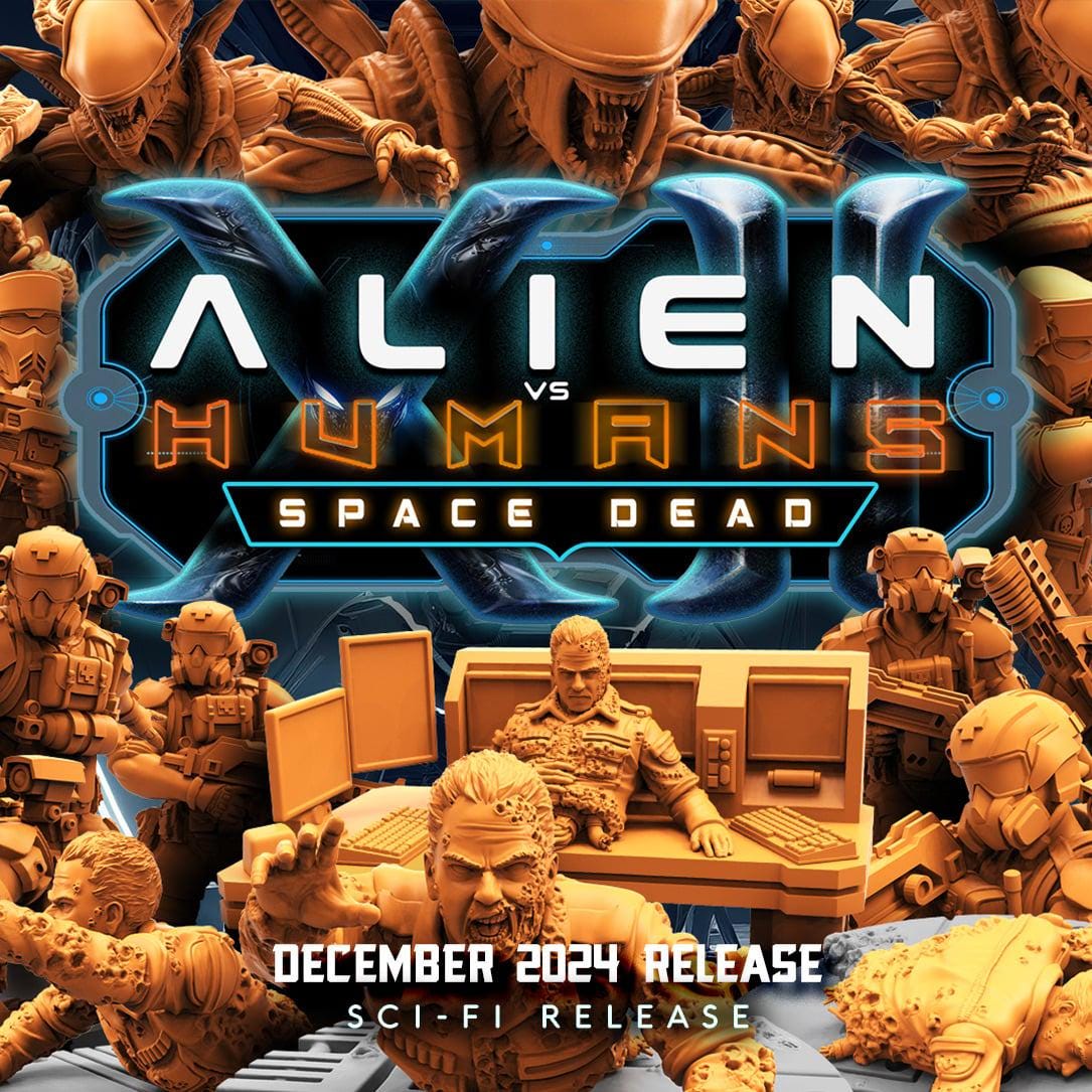 Aliens Vs Humans - Space Dead - Xeno Praetorians - Set 2, Papsikels, 32mm Mini