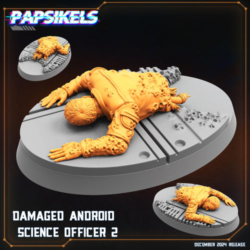 Aliens Vs Humans - Space Dead - Romulus - Damaged Android Science Officer - Rook Ash, Papsikels, 32mm Mini