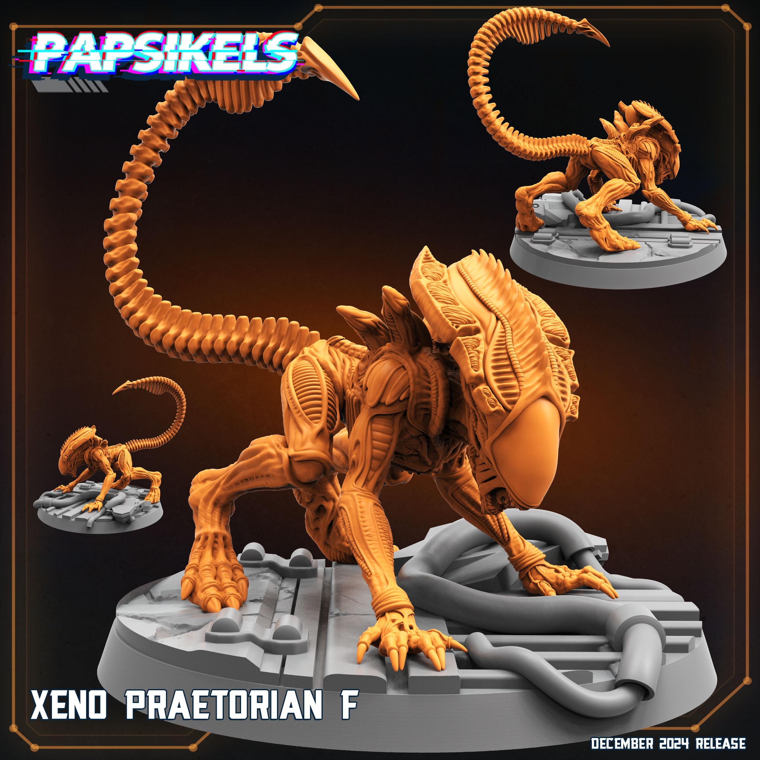 Aliens Vs Humans - Space Dead - Xeno Praetorians - Set 1, Papsikels, 32mm Mini