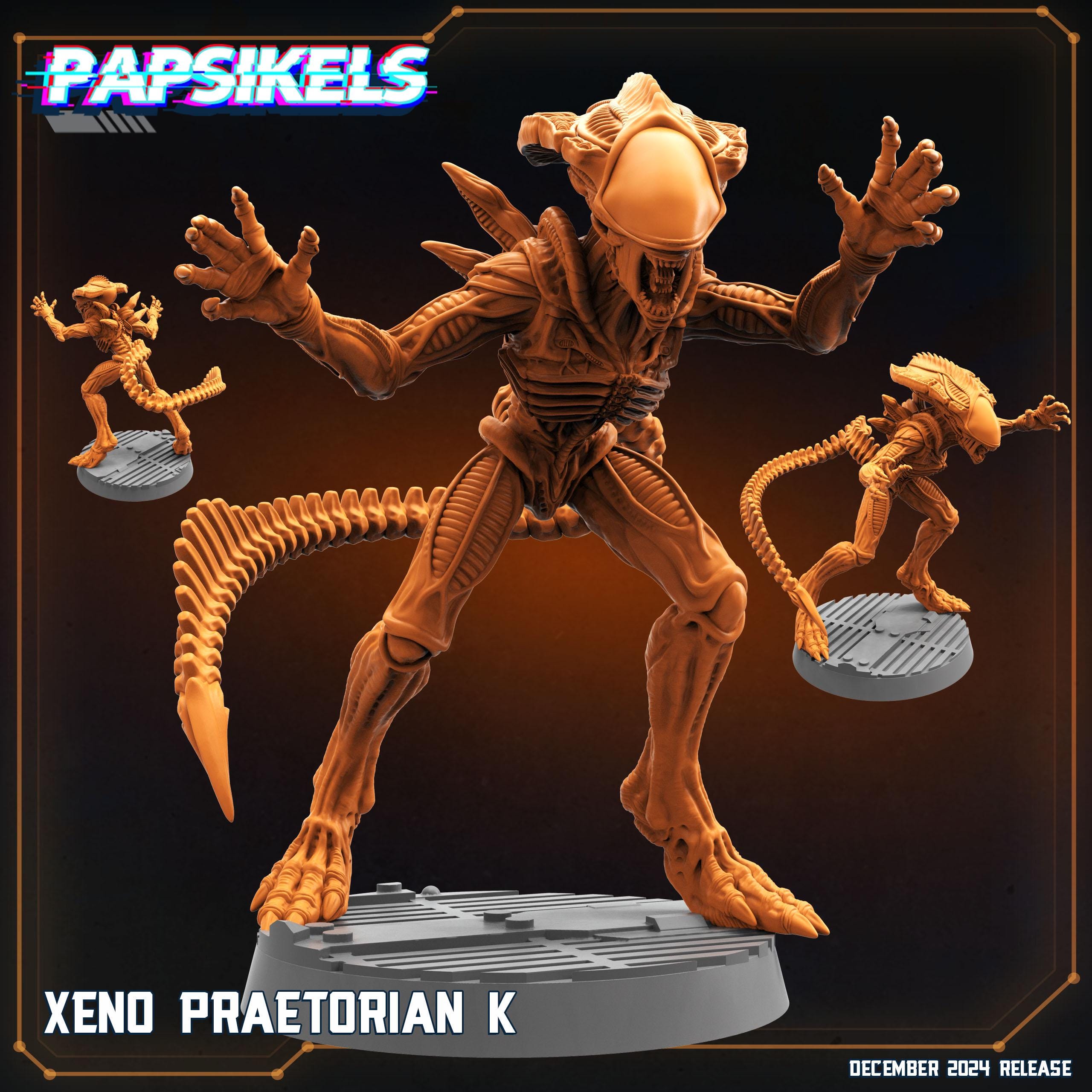 Aliens Vs Humans - Space Dead - Xeno Praetorians - Set 2, Papsikels, 32mm Mini